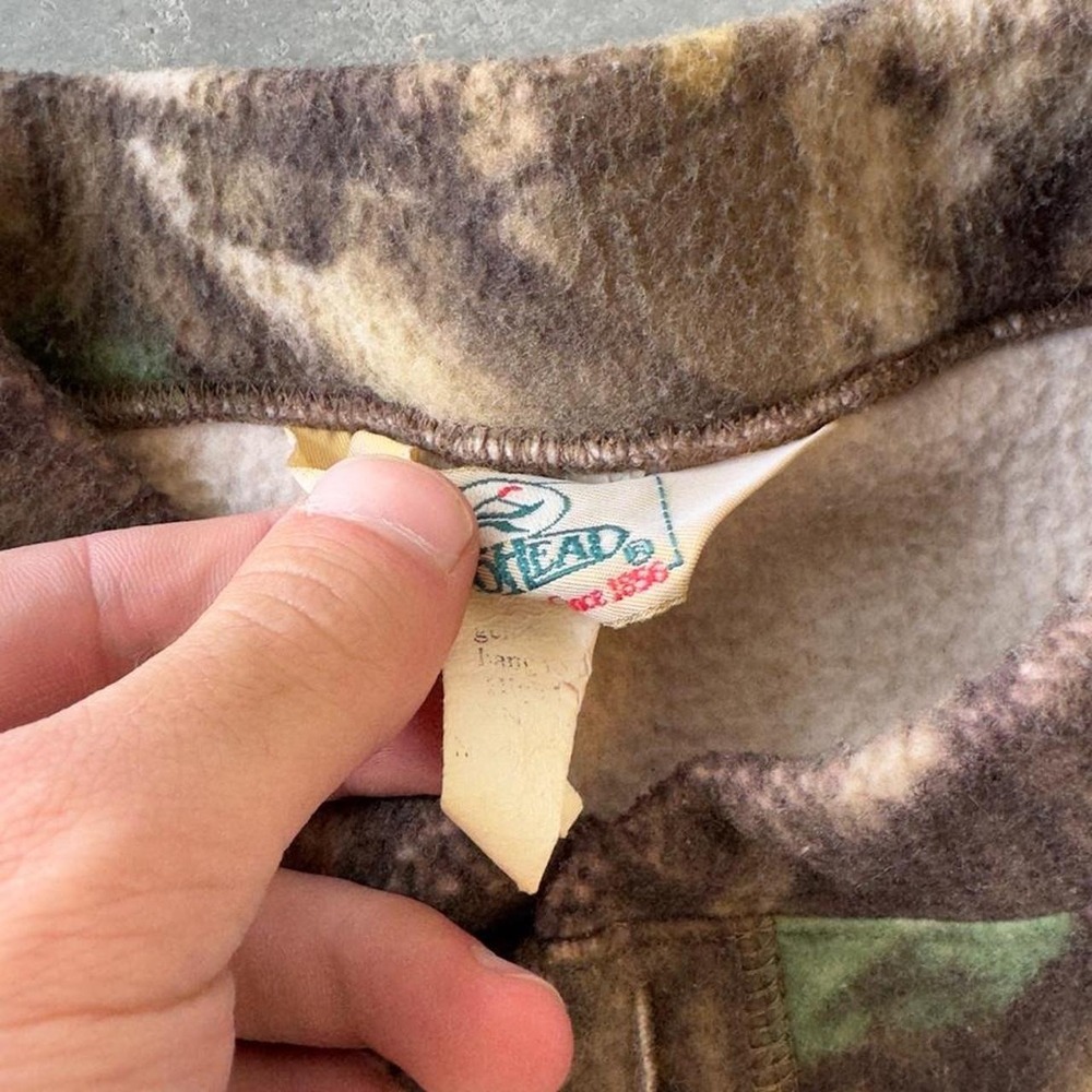 Vintage 90s camo Realtree pullover Henley long sleeve fleece - Picture 2 of 6